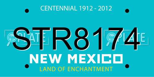 STR8174 New Mexico License Plate