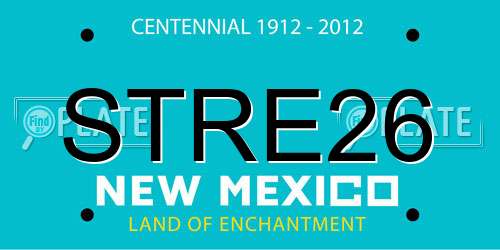 STRE26 New Mexico License Plate