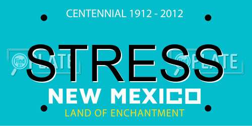 STRESS New Mexico License Plate