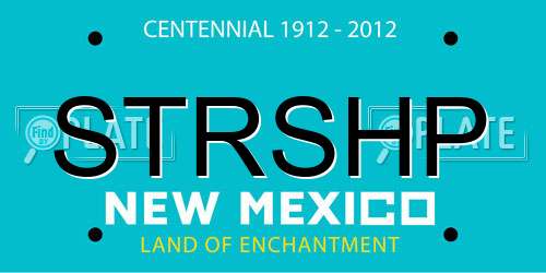STRSHP New Mexico License Plate