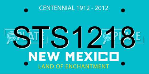STS1218 New Mexico License Plate