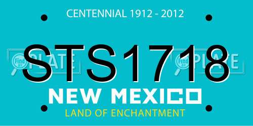 STS1718 New Mexico License Plate