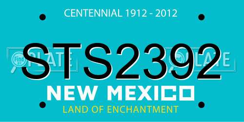 STS2392 New Mexico License Plate