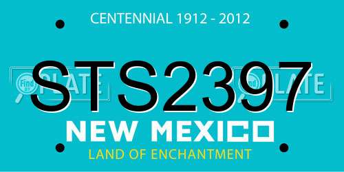 STS2397 New Mexico License Plate