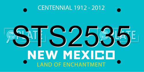 STS2535 New Mexico License Plate