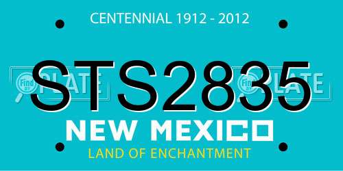 STS2835 New Mexico License Plate