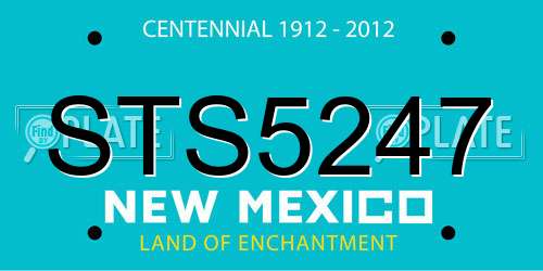STS5247 New Mexico License Plate