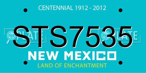 STS7535 New Mexico License Plate