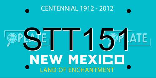 STT151 New Mexico License Plate