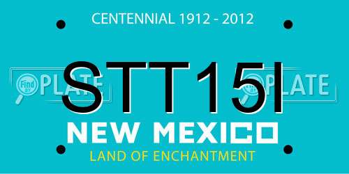 STT15I New Mexico License Plate