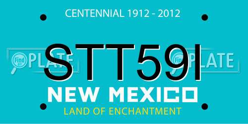 STT59I New Mexico License Plate
