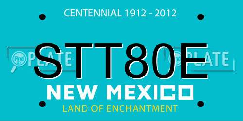 STT80E New Mexico License Plate