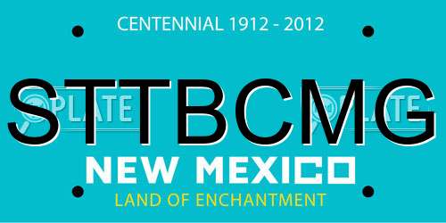 STTBCMG New Mexico License Plate