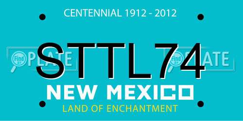 STTL74 New Mexico License Plate