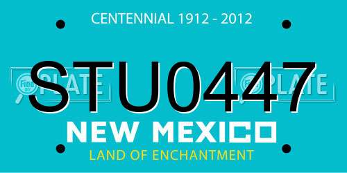 STU0447 New Mexico License Plate