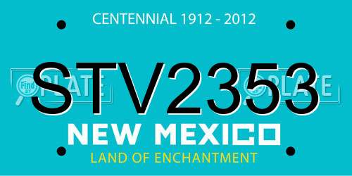 STV2353 New Mexico License Plate