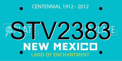STV2383 New Mexico License Plate