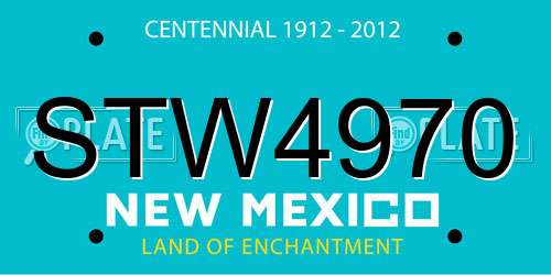 STW4970 New Mexico License Plate