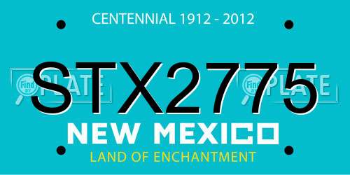 STX2775 New Mexico License Plate