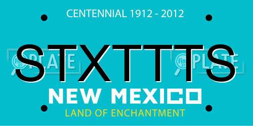 STXTTTS New Mexico License Plate