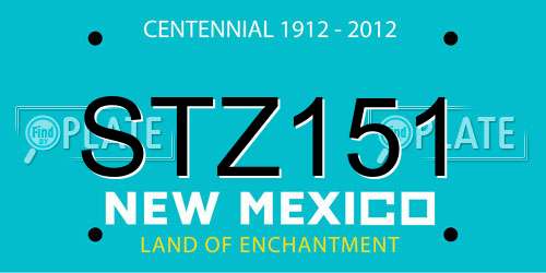 STZ151 New Mexico License Plate