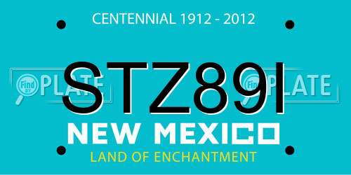 STZ89I New Mexico License Plate