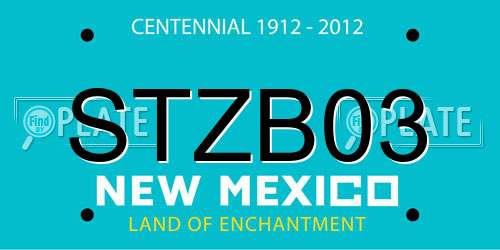 STZB03 New Mexico License Plate