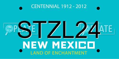 STZL24 New Mexico License Plate