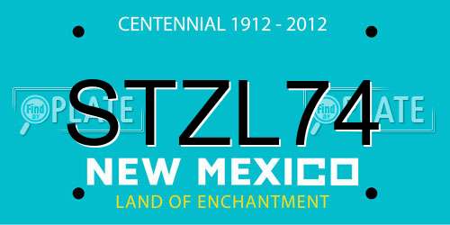 STZL74 New Mexico License Plate