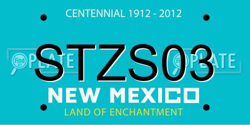 STZS03 New Mexico License Plate