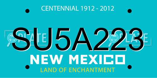 SU5A223 New Mexico License Plate