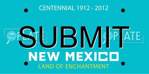 SUBMIT New Mexico License Plate