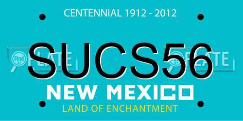 SUCS56 New Mexico License Plate