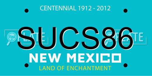 SUCS86 New Mexico License Plate