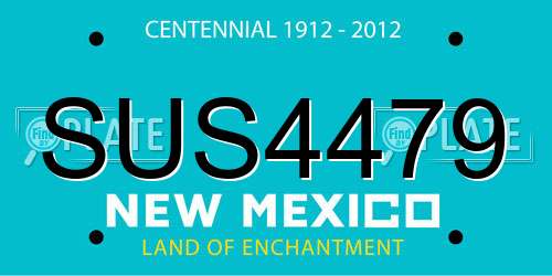 SUS4479 New Mexico License Plate