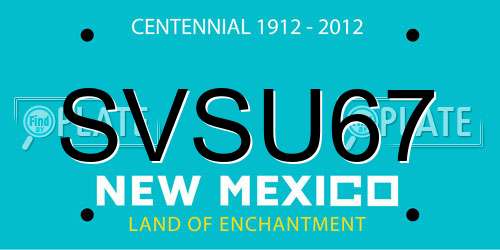 SVSU67 New Mexico License Plate