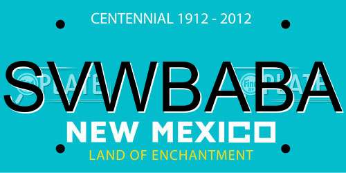 SVWBABA New Mexico License Plate