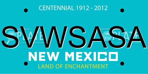 SVWSASA New Mexico License Plate