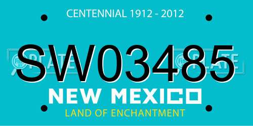 SW03485 New Mexico License Plate