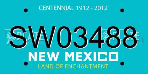 SW03488 New Mexico License Plate