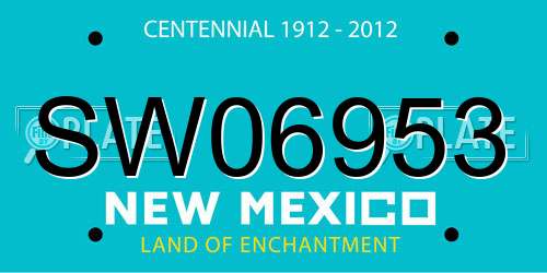 SW06953 New Mexico License Plate
