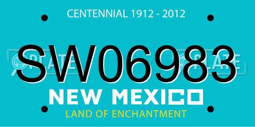 SW06983 New Mexico License Plate