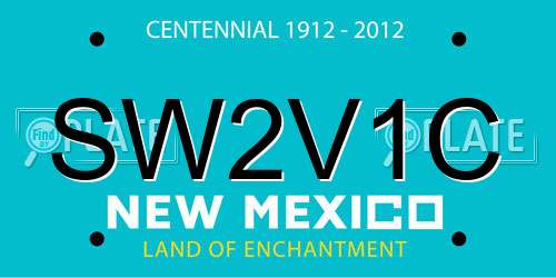 SW2V1C New Mexico License Plate