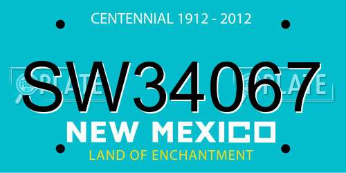 SW34067 New Mexico License Plate