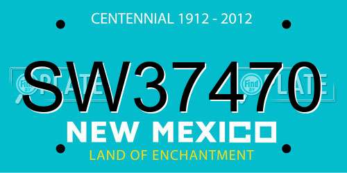 SW37470 New Mexico License Plate