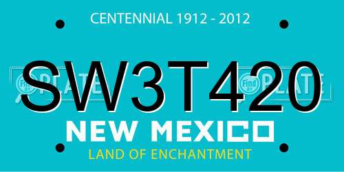 SW3T420 New Mexico License Plate