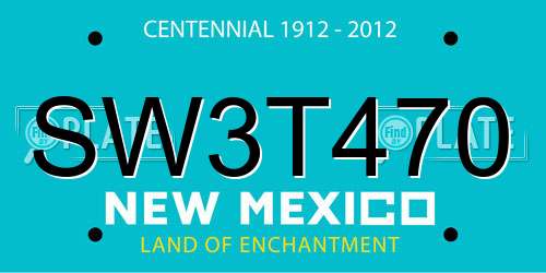 SW3T470 New Mexico License Plate