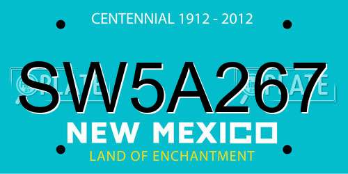 SW5A267 New Mexico License Plate