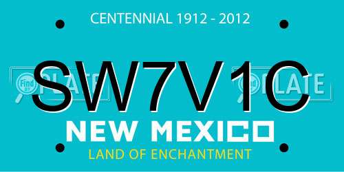 SW7V1C New Mexico License Plate