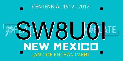 SW8U0I New Mexico License Plate